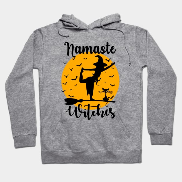 Namaste Witches - Yoga Halloween Meditation Hoodie by Yoga Studio Arts